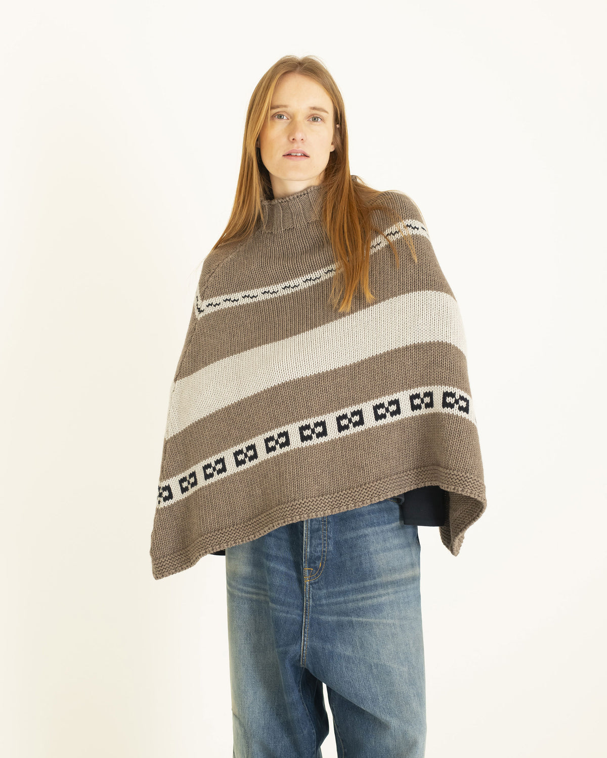 The PP Poncho in Taupe