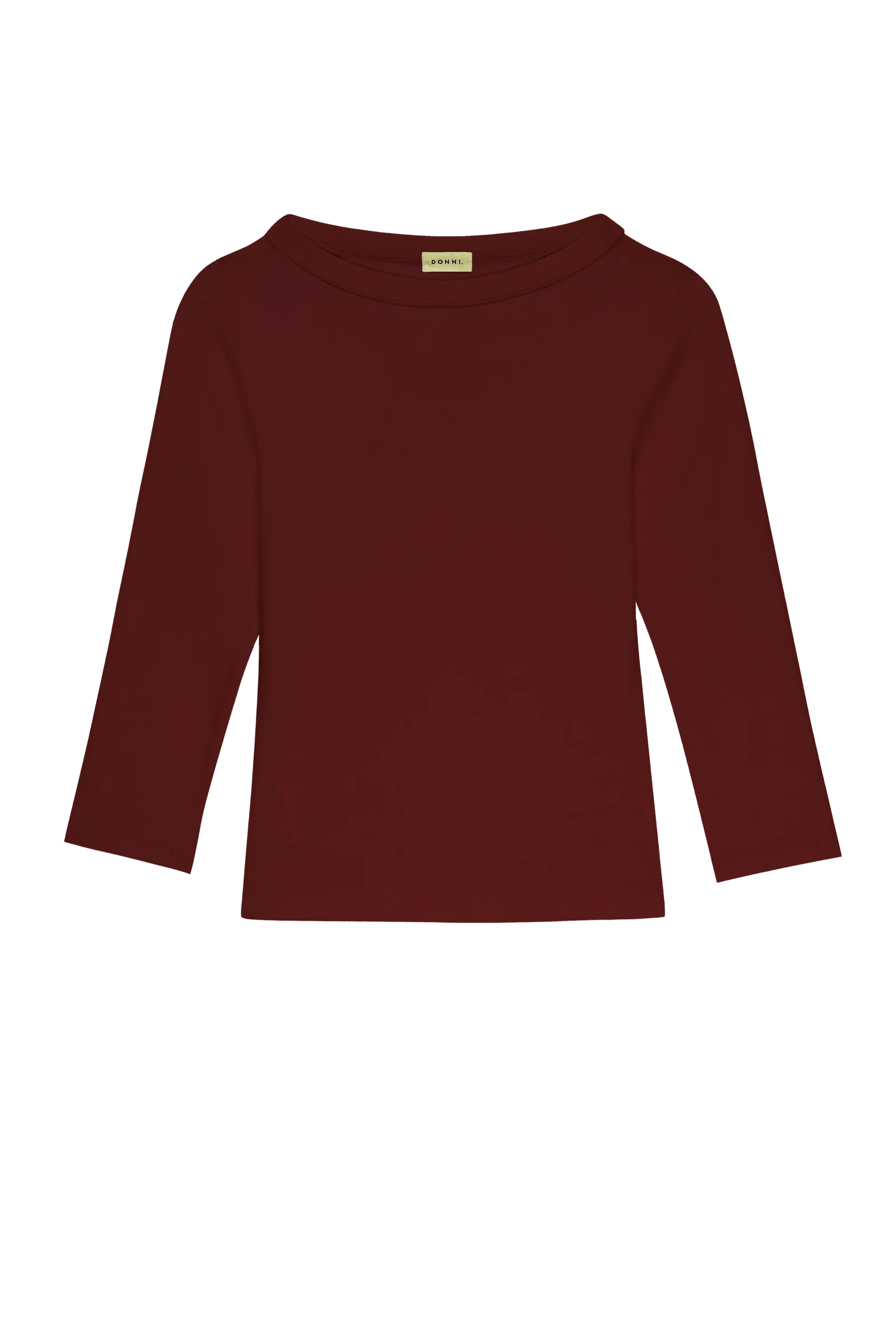 The Baby Rib Boat Neck in Oxblood