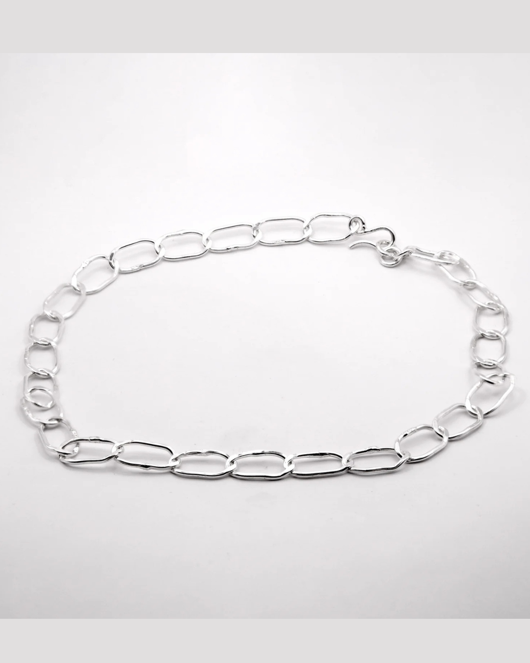 Silver Wide Link Necklace