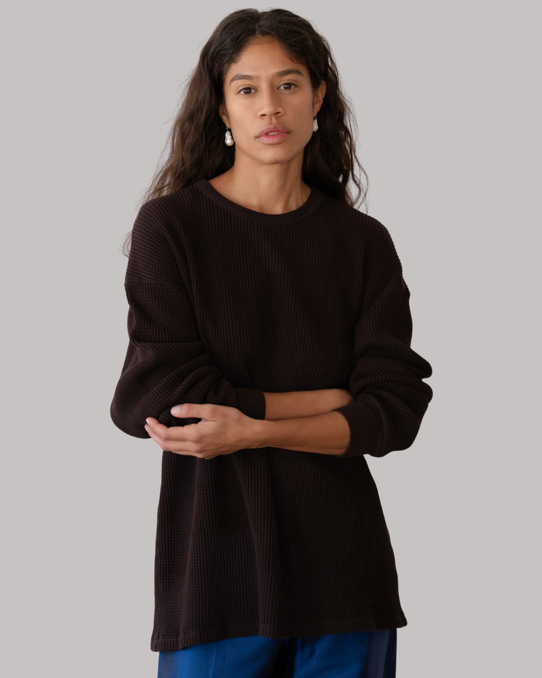 The Thermal Crewneck in Espresso