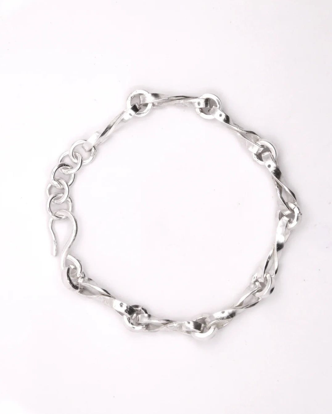Silver Twist Link Bracelet