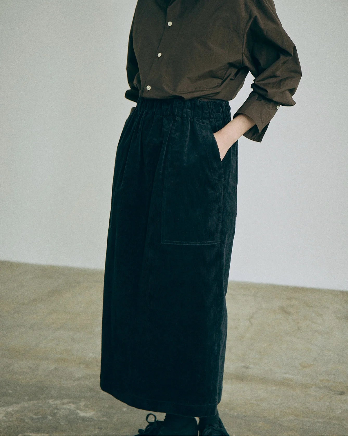 Dona Corduroy Skirt in Brown