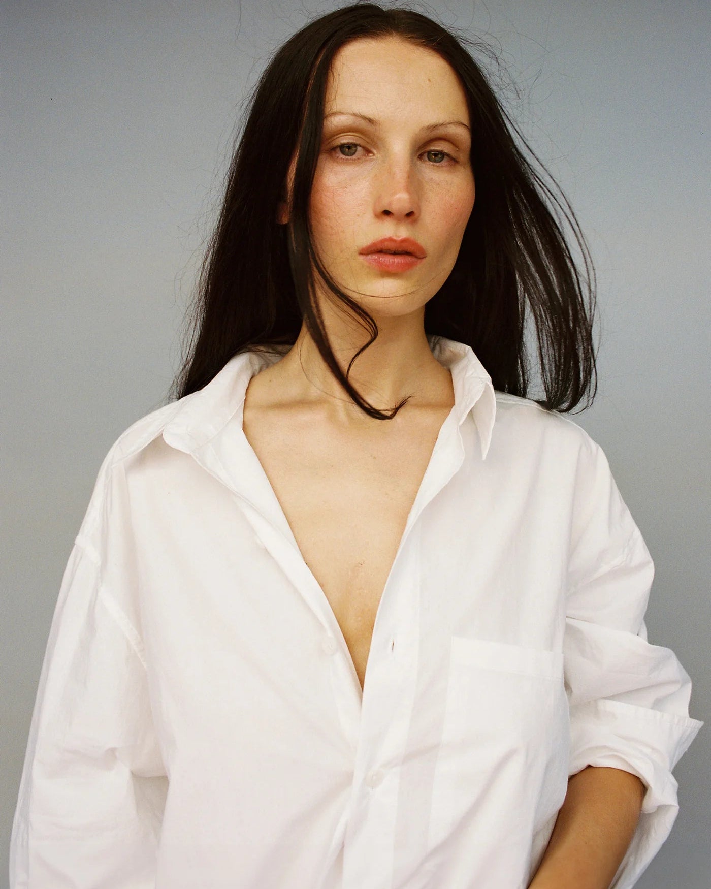 Big Button Up in White