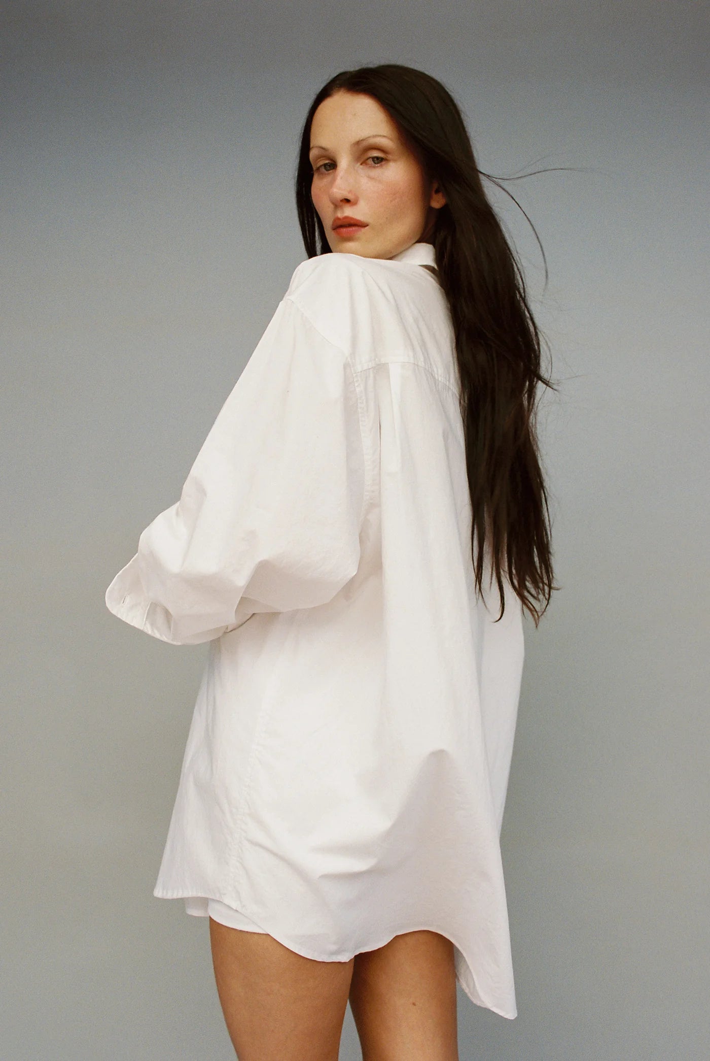 Big Button Up in White