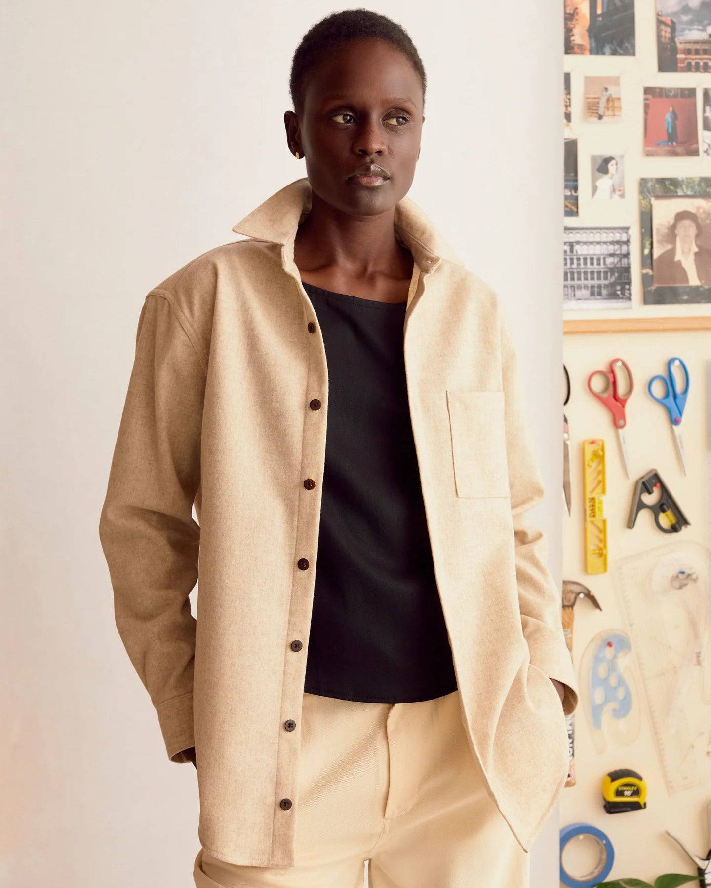 The New Oxford in Cream Merino Wool