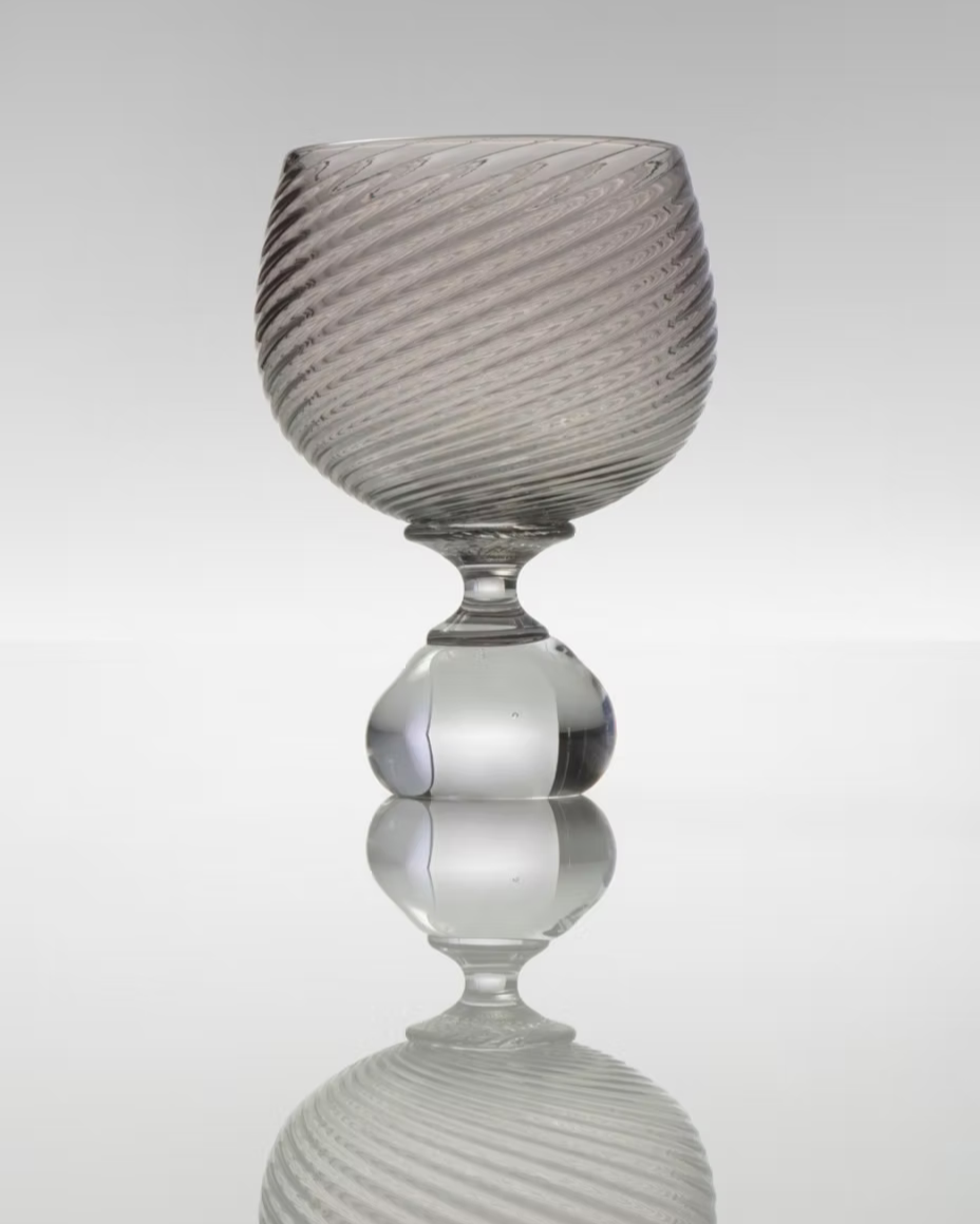 Textured Rock Goblet in Neutral Grey