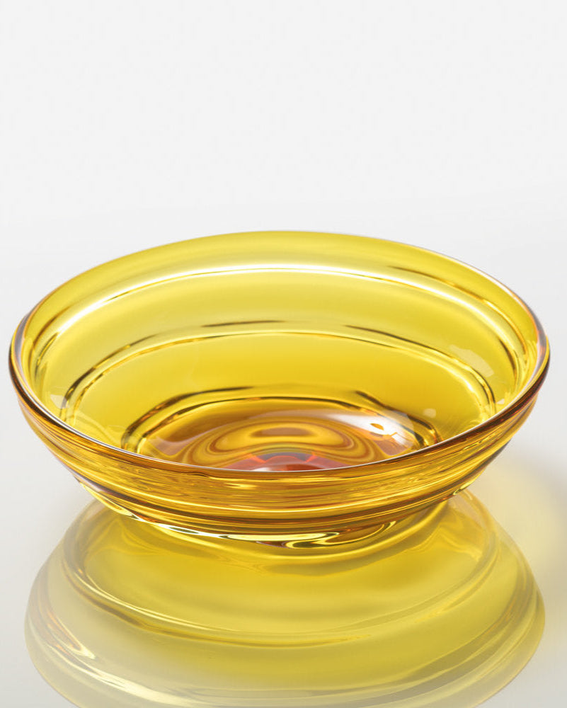 Textured Glass Bowl in Brilliant Gold