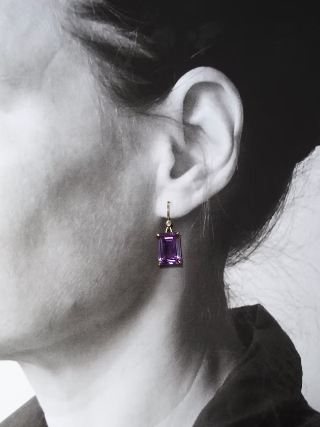 Amethyst and Gold Earrings