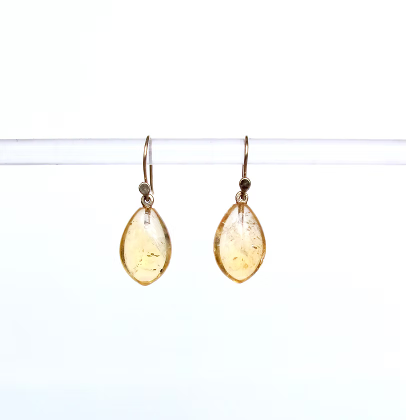 Citrine Tear Drop Earrings
