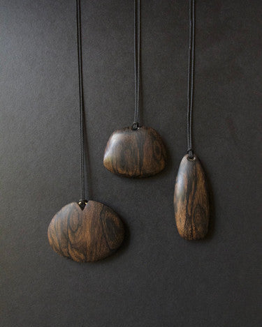 Hand Carved Ziricote Necklace
