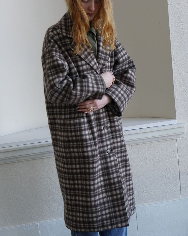Donnie Coat in Chocolate Plaid