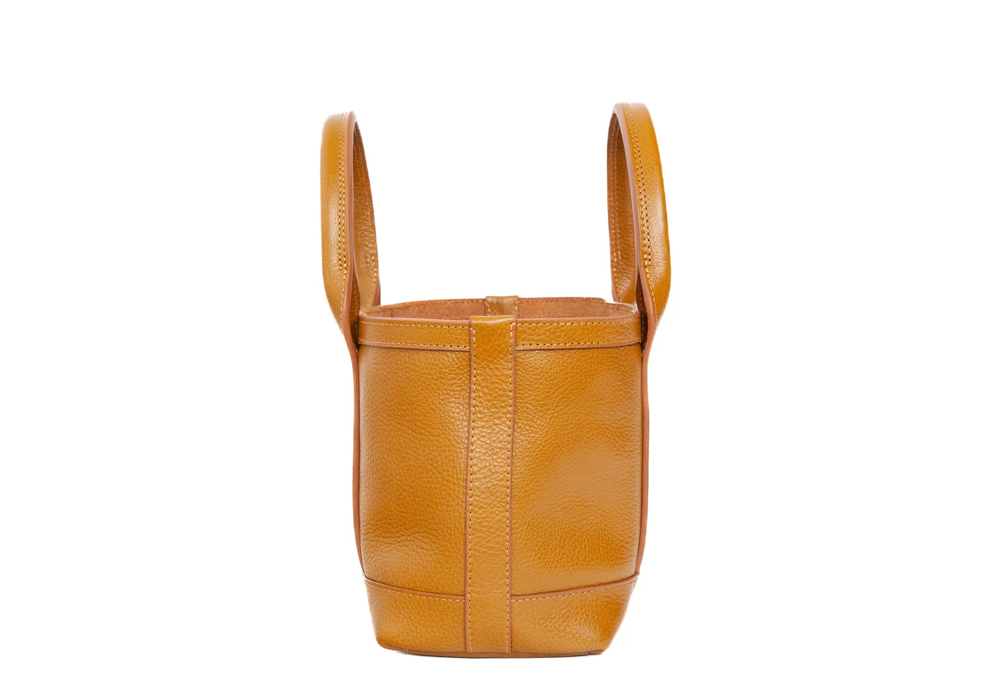 Leather Mini Tote with Pouch in Cumin