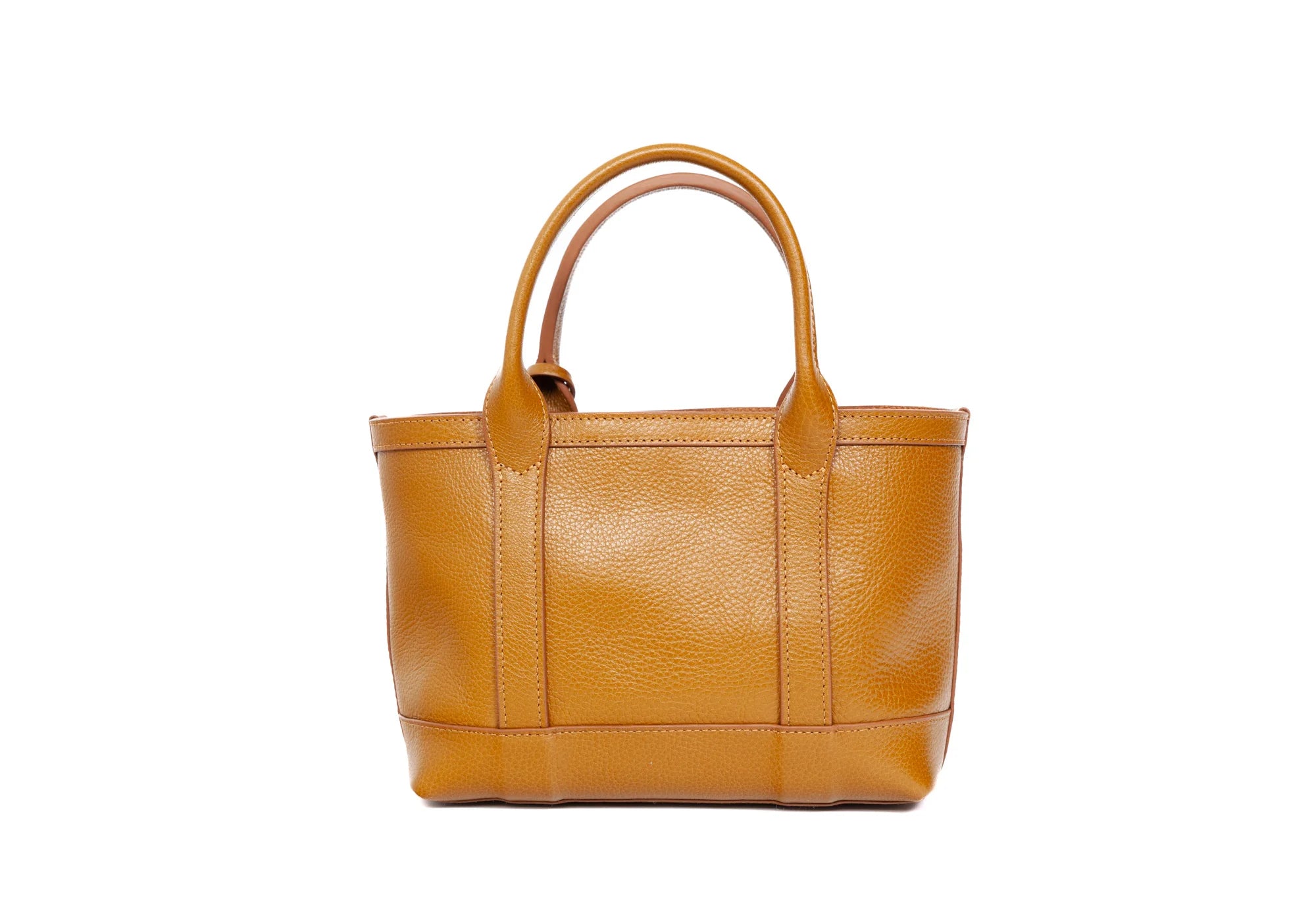 Leather Mini Tote with Pouch in Cumin