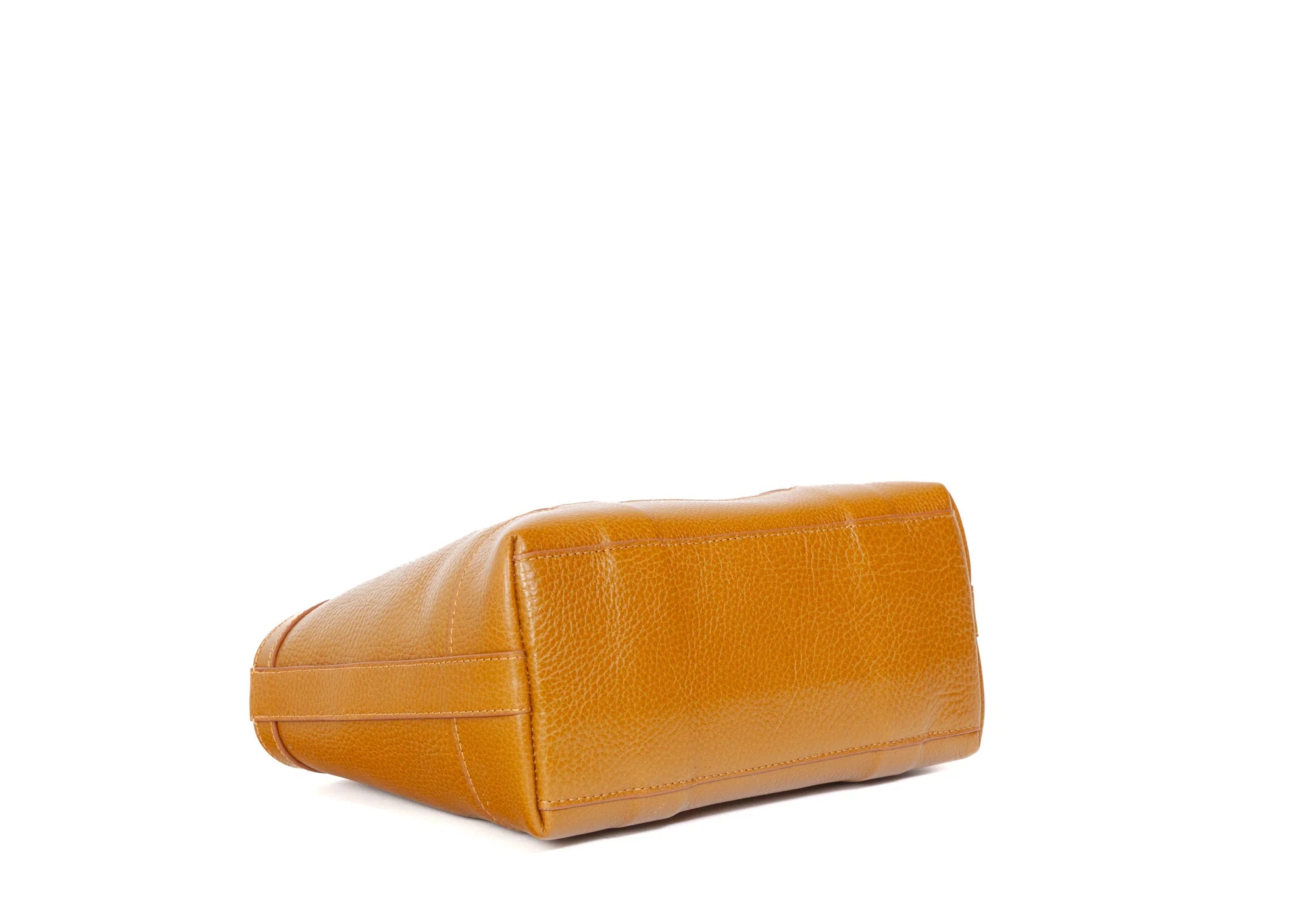 Leather Mini Tote with Pouch in Cumin