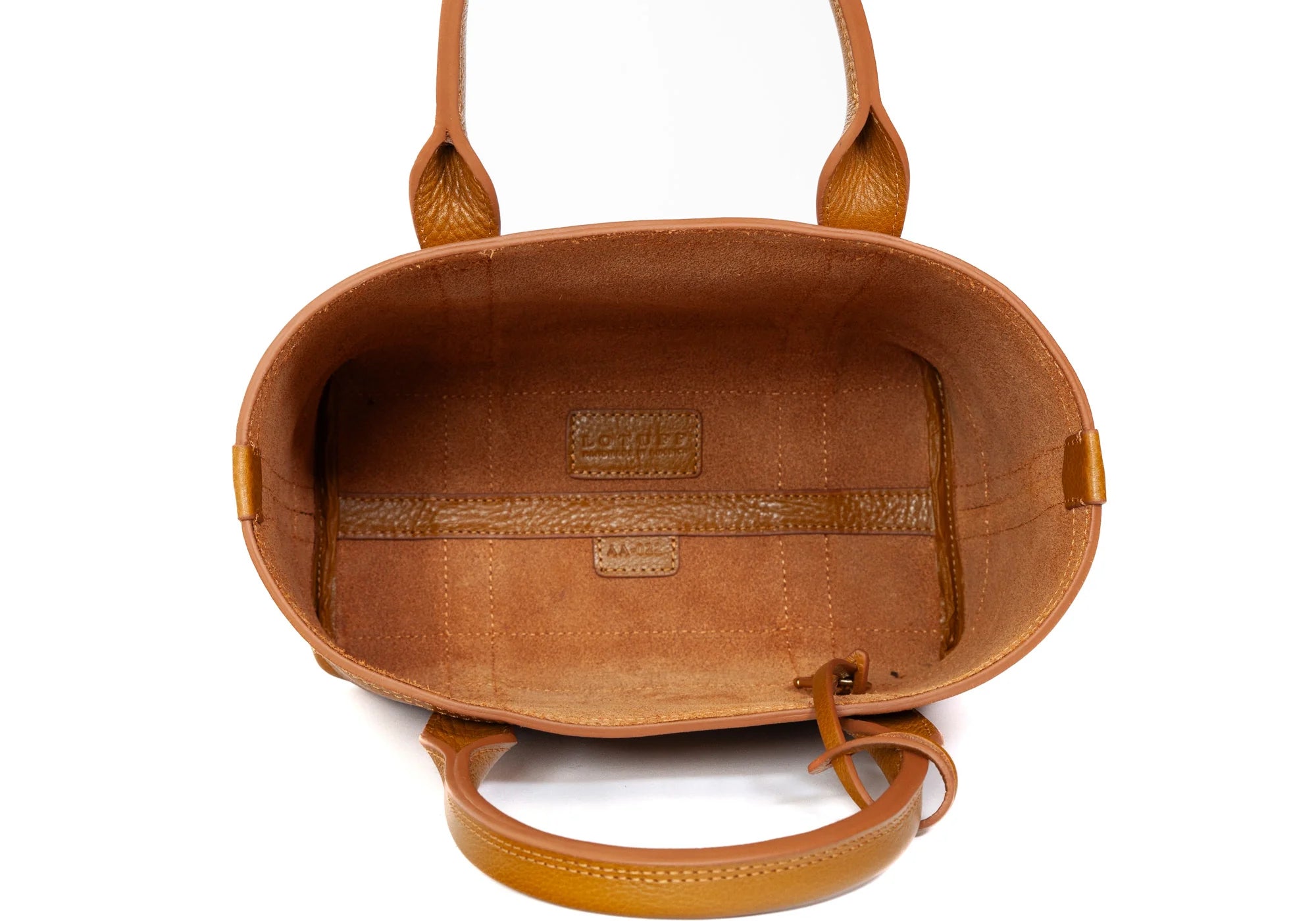 Leather Mini Tote with Pouch in Cumin
