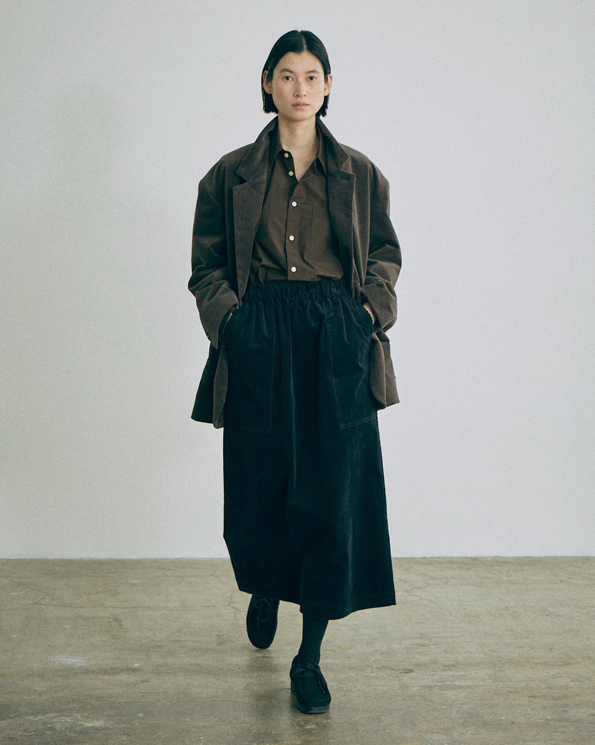 Dona Corduroy Skirt in Brown