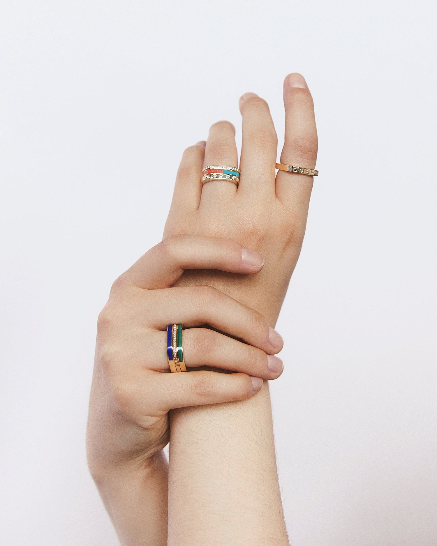 Kvadrat 1mm Champagne Diamond Ring