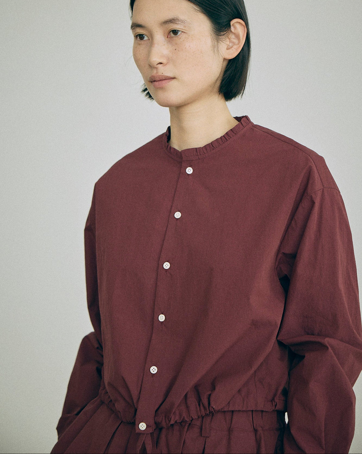 Pearl Button Down in White