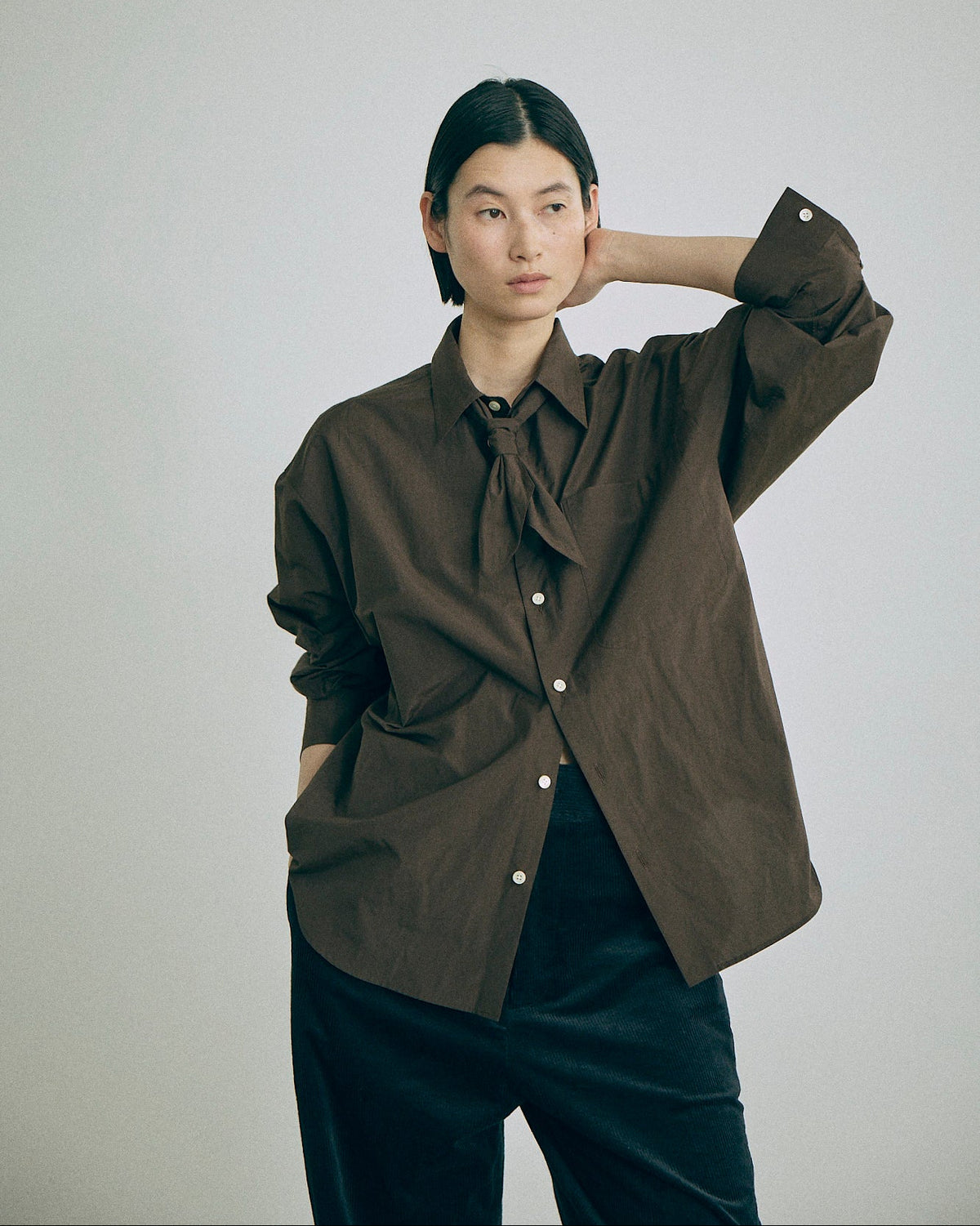 Elen Button Down in Brown