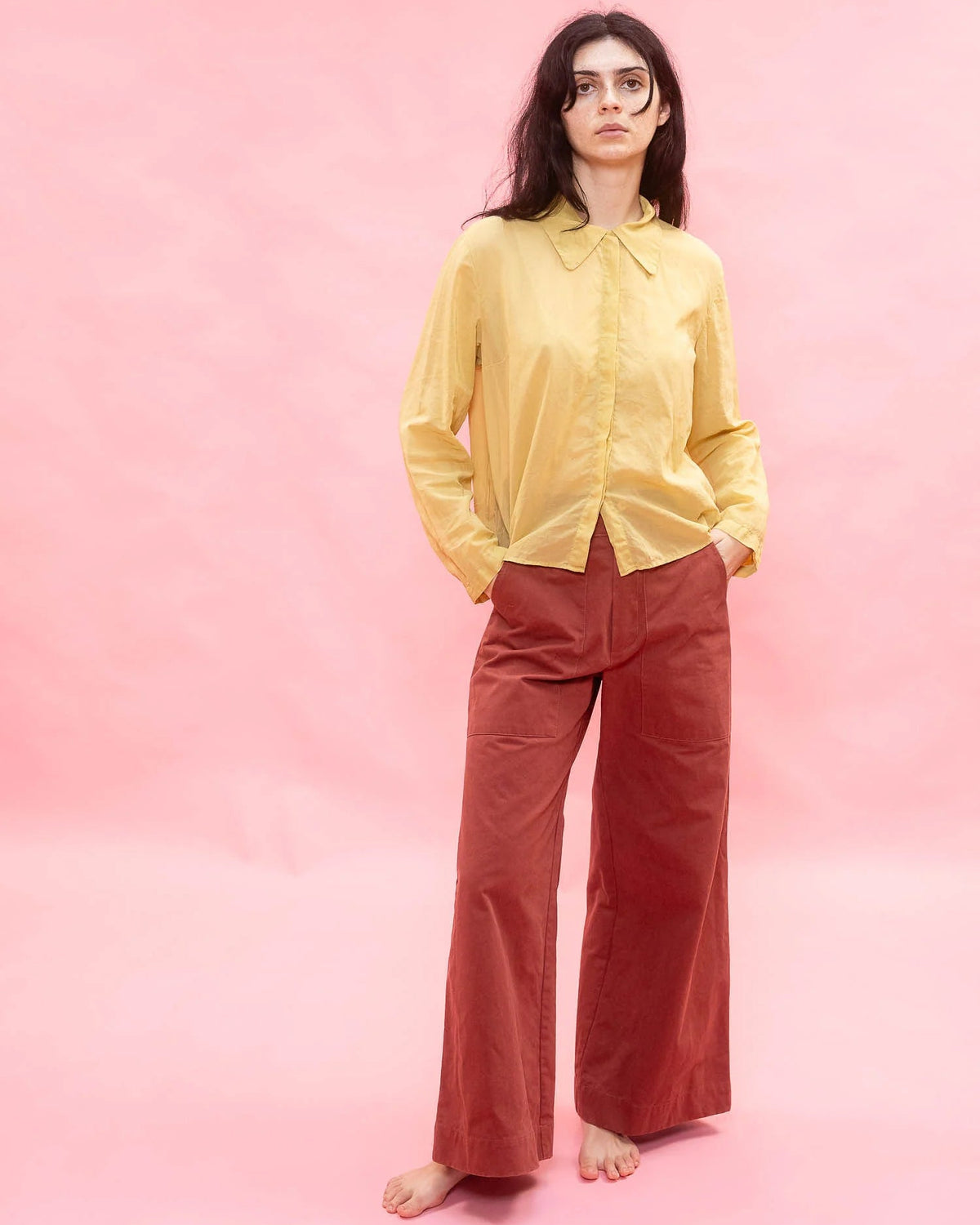 Flare Pants in Cowhide